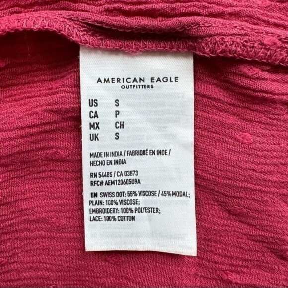 American Eagle v-neck  top with dropped sleeves, empire waisted, loose & flowy - Picture 11 of 12